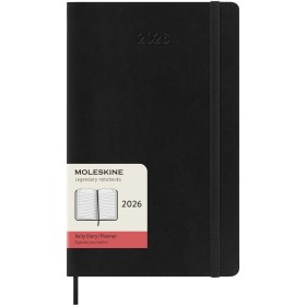 Agenda L quotidien 12 mois Moleskine à couverture soupleCouleur:Noir