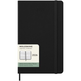 Agenda L vertical 12 mois Moleskine à couverture rigideCouleur:Noir