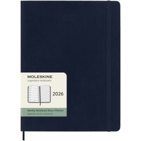 Agenda XL 12 mois Moleskine à couverture soupleCouleur:Bleu saphir