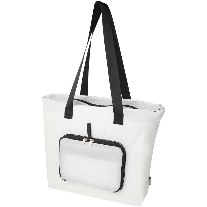 Sac shopping pliable EcoFold de 16 L en RPETCouleur:Blanc