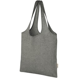 Sac shopping Pheebs tendance en coton recyclé de 150 g/m²Couleur:Noir chiné