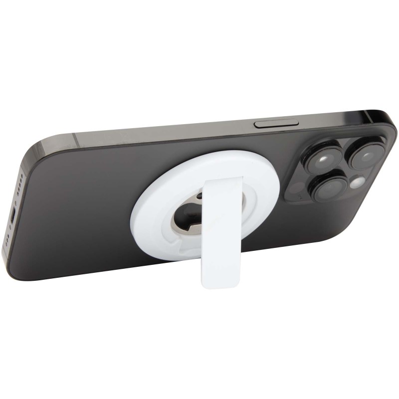 Support de téléphone magnétique Ain en plastique recyclé avec décapsuleurCouleur:Blanc