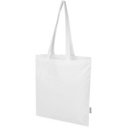 Sac shopping Madras Blend en coton recyclé GRS 140 g/m²Couleur:Blanc