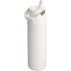 Bouteille d'eau de 1,06 litre avec paille rabattable Stanley IceFlow™ 2.0Couleur:Blanc givré