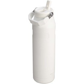 Bouteille d'eau de 1,06 litre avec paille rabattable Stanley IceFlow™ 2.0Couleur:Blanc givré