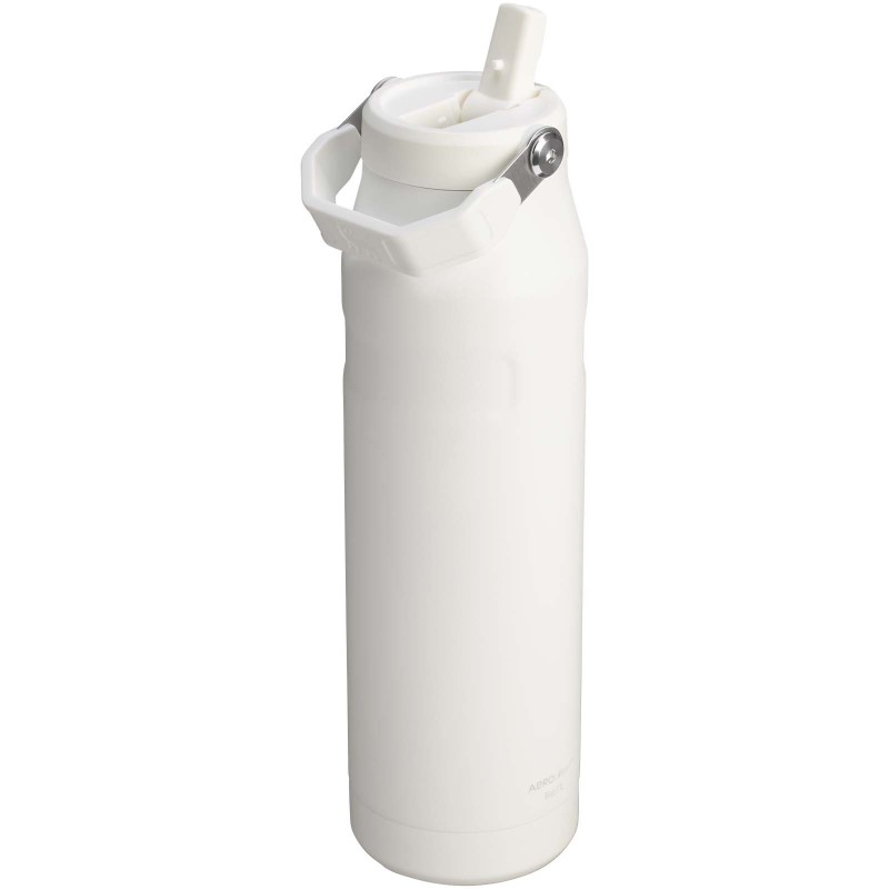 Bouteille d'eau de 1,06 litre avec paille rabattable Stanley IceFlow™ 2.0Couleur:Blanc givré