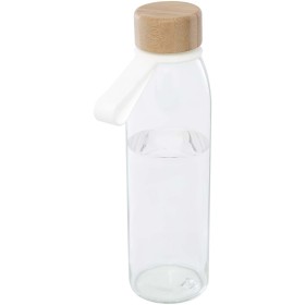 Bouteille d'eau en verre Porto de 500 ml avec poignée en silicone et couvercle en bambouCouleur:Translucide