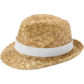 Chapeau de paille PricusCouleur:Blanc / Naturel