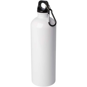Bouteille d'eau Oregon de 750 ml simple paroi en acier recyclé certifié RCS avec mousquetonCouleur:Blanc