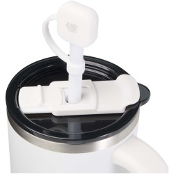Capuchon pour paille Sip en siliconeCouleur:Blanc