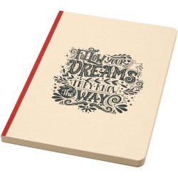 Carnet A5 Liliana à couverture souple en canne à sucre et RPETCouleur:Brick