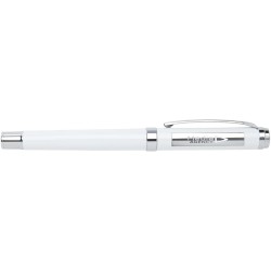 Ensemble carnet à couverture rigide A5 et stylo roller Legato EleganceCouleur:Blanc / Blanc