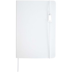 Ensemble carnet à couverture rigide A5 et stylo roller Legato EleganceCouleur:Blanc / Blanc