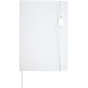 Ensemble carnet à couverture rigide A5 et stylo roller Legato EleganceCouleur:Blanc / Blanc