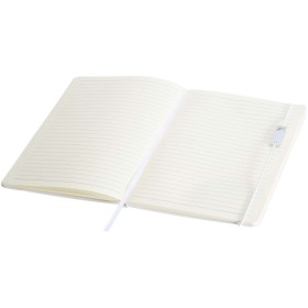 Ensemble carnet à couverture rigide A5 et stylo roller Legato EleganceCouleur:Blanc / Blanc