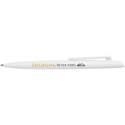 Stylo bille Ipe recyclé RCS (encre noire)Couleur:Blanc