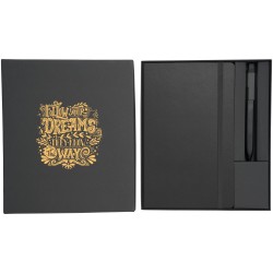 Coffret cadeau avec cahier A5 et stylo MoleskineCouleur:Noir