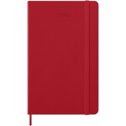 Agenda L quotidien 12 mois Moleskine à couverture rigideCouleur:Rouge écarlate