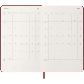 Agenda L quotidien 12 mois Moleskine à couverture rigideCouleur:Rouge écarlate