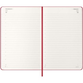 Agenda L quotidien 12 mois Moleskine à couverture rigideCouleur:Rouge écarlate
