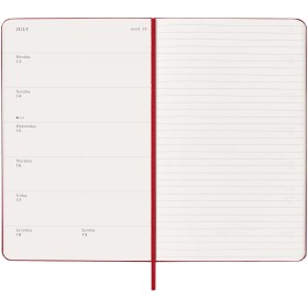 Agenda L hebdomadaire 12 mois Moleskine à couverture rigideCouleur:Rouge écarlate
