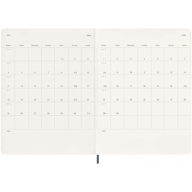 Agenda XL 12 mois Moleskine à couverture soupleCouleur:Bleu saphir