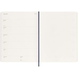 Agenda XL 12 mois Moleskine à couverture soupleCouleur:Bleu saphir