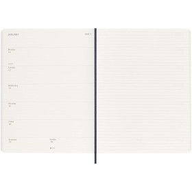 Agenda XL 12 mois Moleskine à couverture soupleCouleur:Bleu saphir