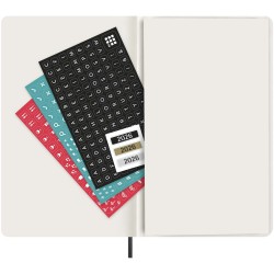 Agenda L quotidien 12 mois Moleskine à couverture soupleCouleur:Noir