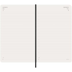 Agenda L quotidien 12 mois Moleskine à couverture soupleCouleur:Noir
