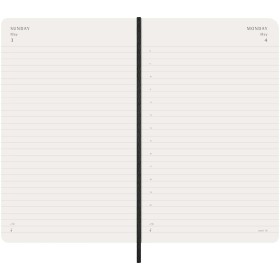 Agenda L quotidien 12 mois Moleskine à couverture soupleCouleur:Noir