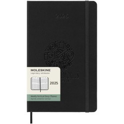 Agenda L vertical 12 mois Moleskine à couverture rigideCouleur:Noir