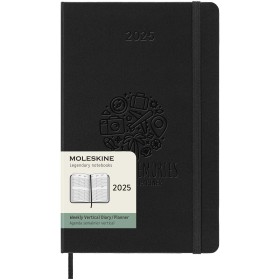 Agenda L vertical 12 mois Moleskine à couverture rigideCouleur:Noir