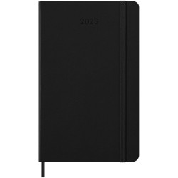 Agenda L vertical 12 mois Moleskine à couverture rigideCouleur:Noir