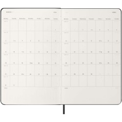 Agenda L vertical 12 mois Moleskine à couverture rigideCouleur:Noir
