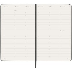 Agenda L vertical 12 mois Moleskine à couverture rigideCouleur:Noir