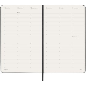 Agenda L vertical 12 mois Moleskine à couverture rigideCouleur:Noir