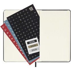 Agenda de poche quotidien 12 mois Moleskine à couverture rigideCouleur:Noir