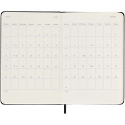 Agenda de poche quotidien 12 mois Moleskine à couverture rigideCouleur:Noir