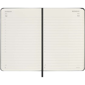 Agenda de poche quotidien 12 mois Moleskine à couverture rigideCouleur:Noir