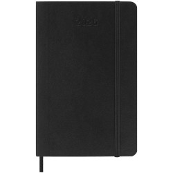 Agenda de poche hebdomadaire 12 mois Moleskine à couverture soupleCouleur:Noir