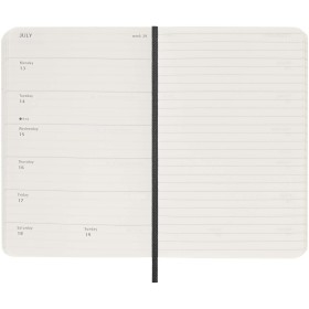 Agenda de poche hebdomadaire 12 mois Moleskine à couverture soupleCouleur:Noir
