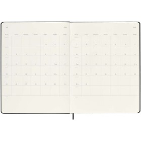 Agenda XL hebdomadaire 12 mois Moleskine à couverture rigideCouleur:Noir