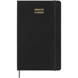 Agenda L hebdomadaire non daté Moleskine à couverture rigideCouleur:Noir