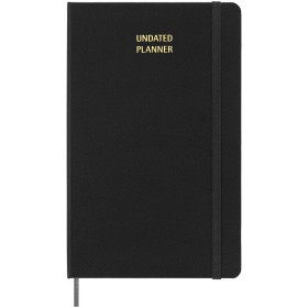 Agenda L hebdomadaire non daté Moleskine à couverture rigideCouleur:Noir