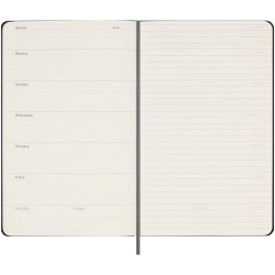 Agenda L hebdomadaire non daté Moleskine à couverture rigideCouleur:Noir