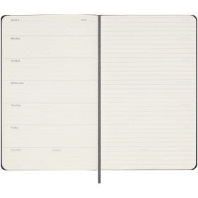Agenda L hebdomadaire non daté Moleskine à couverture rigideCouleur:Noir