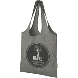 Sac shopping Pheebs tendance en coton recyclé de 150 g/m²Couleur:Noir chiné