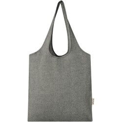 Sac shopping Pheebs tendance en coton recyclé de 150 g/m²Couleur:Noir chiné
