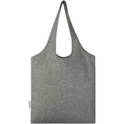 Sac shopping Pheebs tendance en coton recyclé de 150 g/m²Couleur:Noir chiné